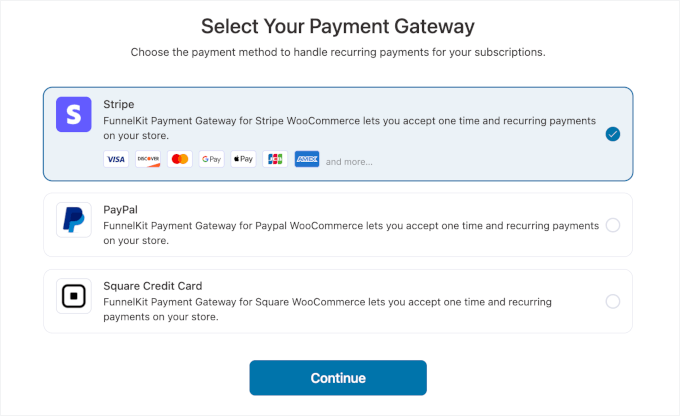 Setting up payment gateway Setting up payment gateway