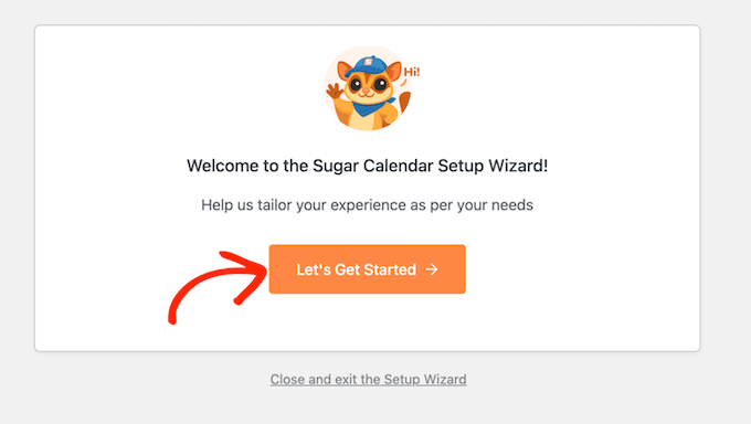 Expertul de configurare Sugar Calendar Expertul de configurare Sugar Calendar