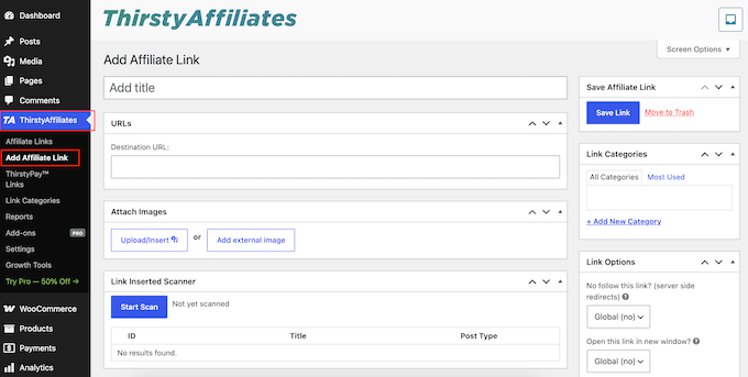 Hinzufügen von Affiliate-Links zu Ihrer Website mit ThirstyAffiliates Hinzufügen von Affiliate-Links zu Ihrer Website mit ThirstyAffiliates
