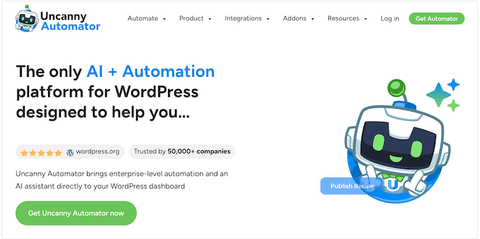 Uncanny Automator – Lo mejor para plugins que no tienen una aplicación Zapier Uncanny Automator – Lo mejor para plugins que no tienen una aplicación Zapier