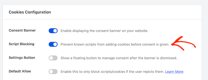 How to automatically block scripts in WordPress