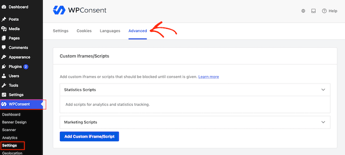 How to configure the WPConsent WordPress plugin