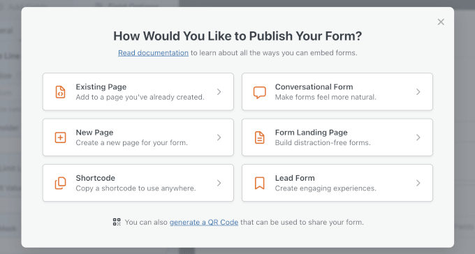 WPForms embed popup WPForms embed popup
