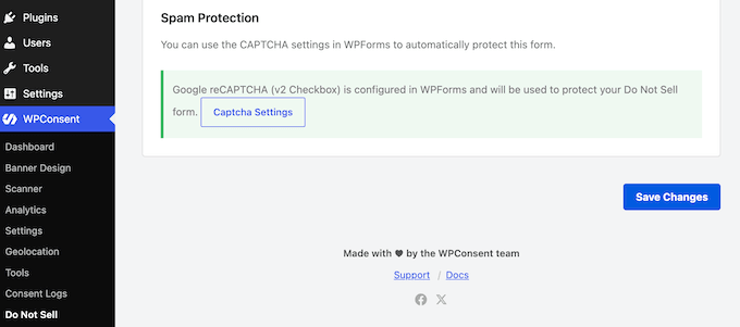 Protecting your site's privacy and compliance forms using a CAPTCHA 